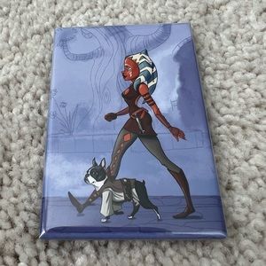 Magnet Ashoka Tank Jedi Dog Walking Boston Terrier